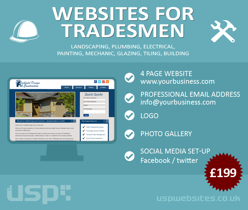 Websites For Tradesmen USP Websites